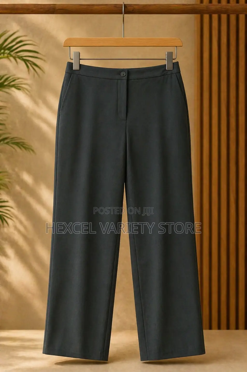 Classic Checkered Trousers – Straight-Leg Pants Trouser