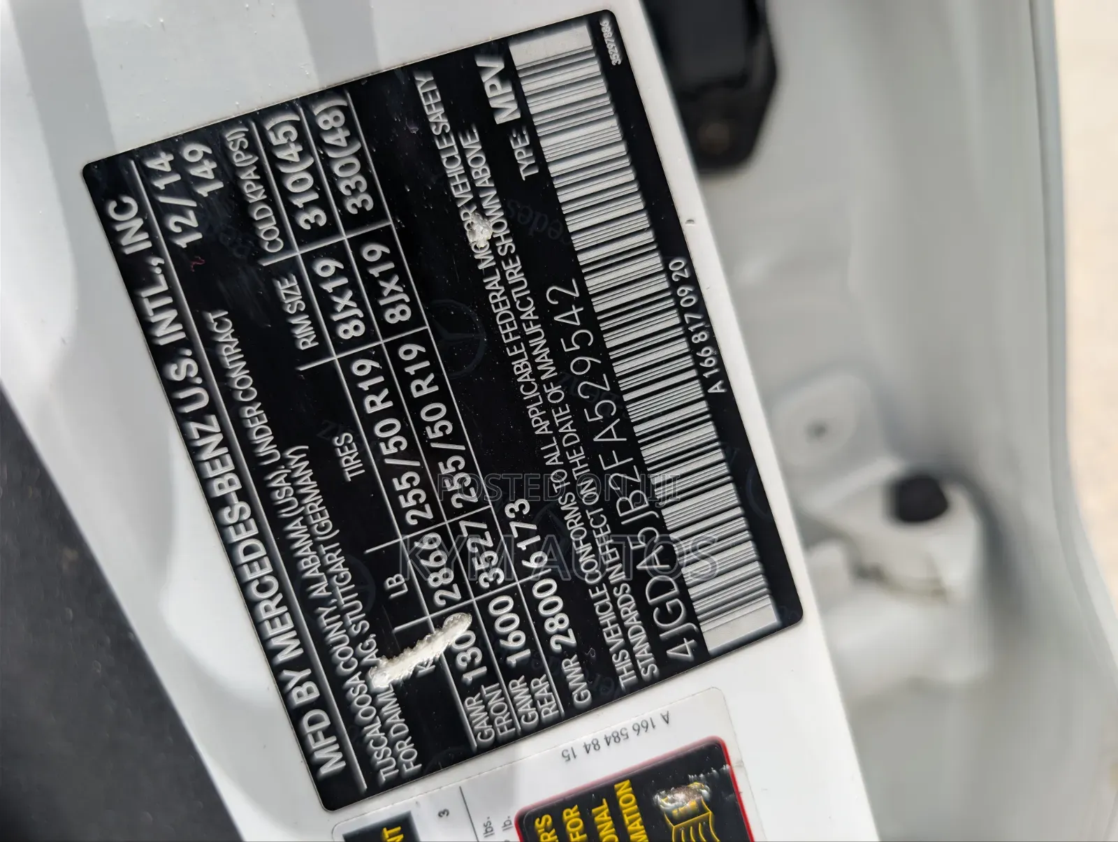 Mercedes-Benz M Class 2015 White
