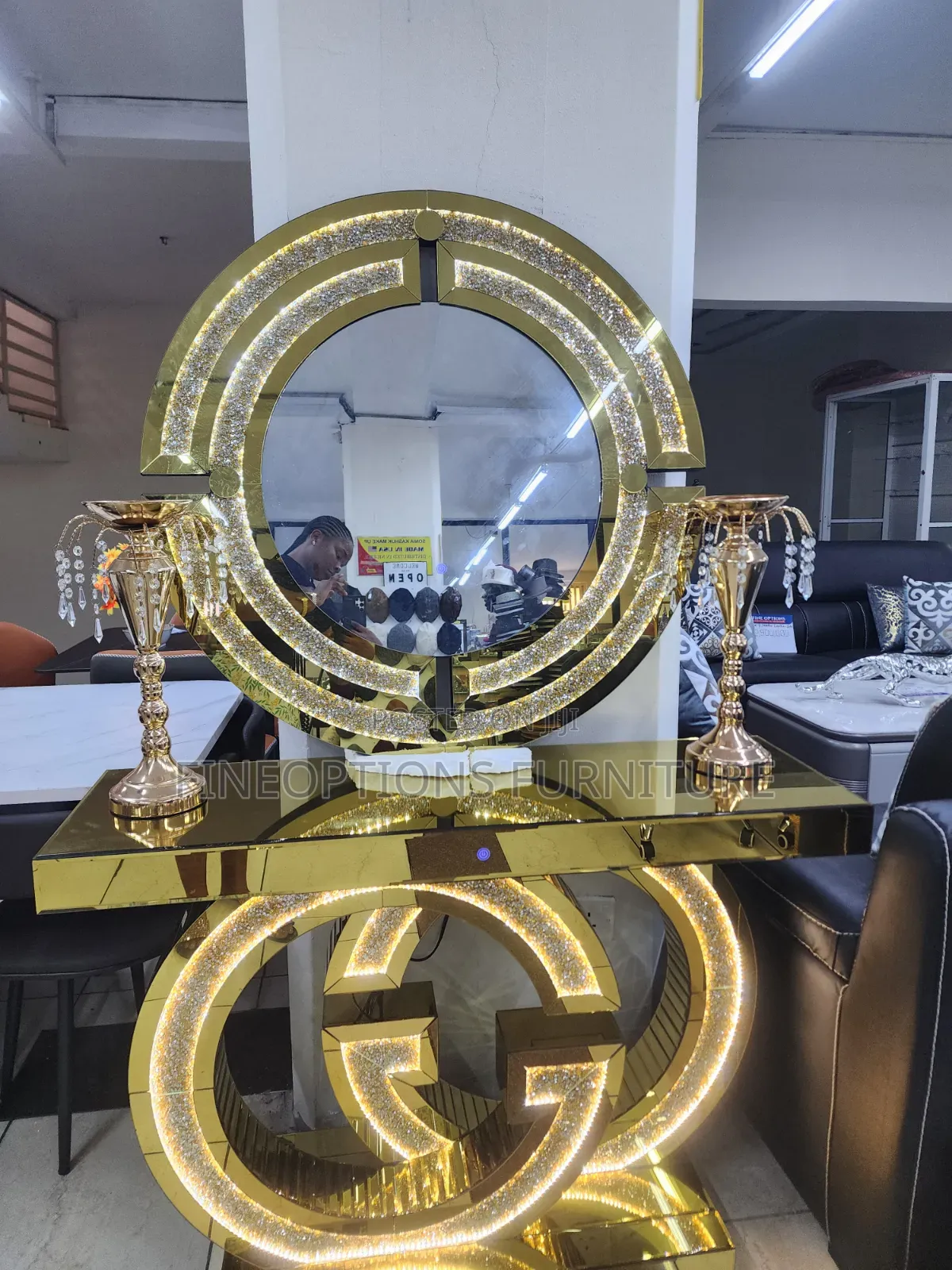 The G Luxe Gold Statement Vanity Set