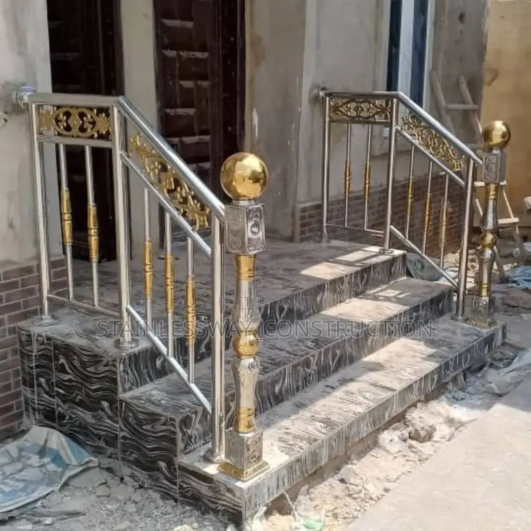 Stainless Handrails Steel With Touch of Gold