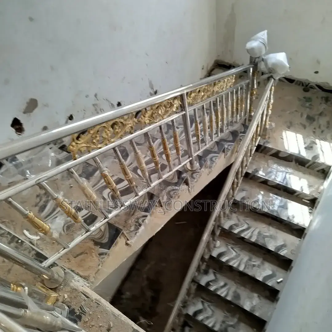 Stainless Handrails Steel With Touch of Gold