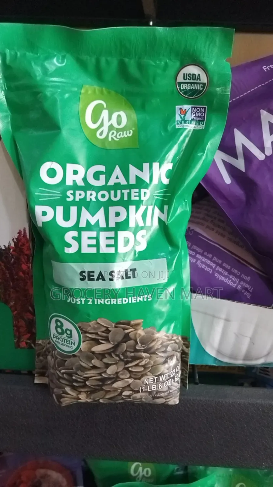 Go Raw Organic Sprouted Pumpkin Seeds With Sea Salt 624g