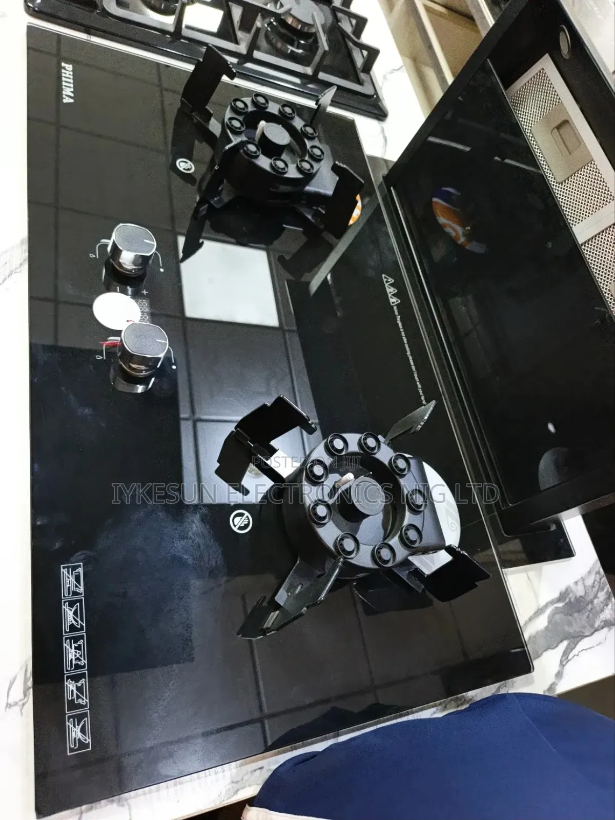 Original Phiima Built-in Flips Up 2 Burners Automatic Gas Cooker Hob