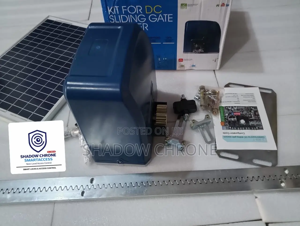 Smart Sliding Gate Opener – Dc Motor + Solar Panel Included