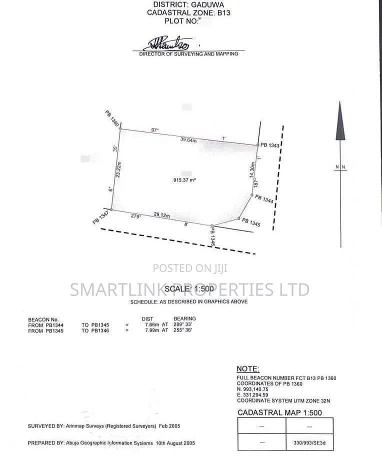 915 SQM Land for Sale in Gaduwa Abuja
