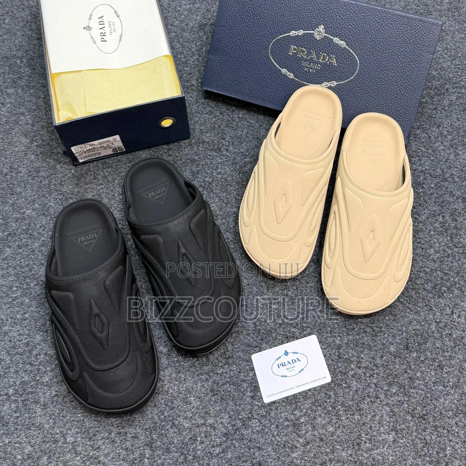 Original Prada Black Slip-on Mules Available in Store