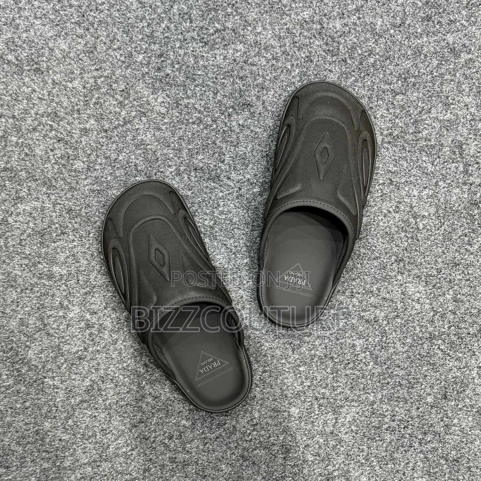 Original Prada Black Slip-on Mules Available in Store