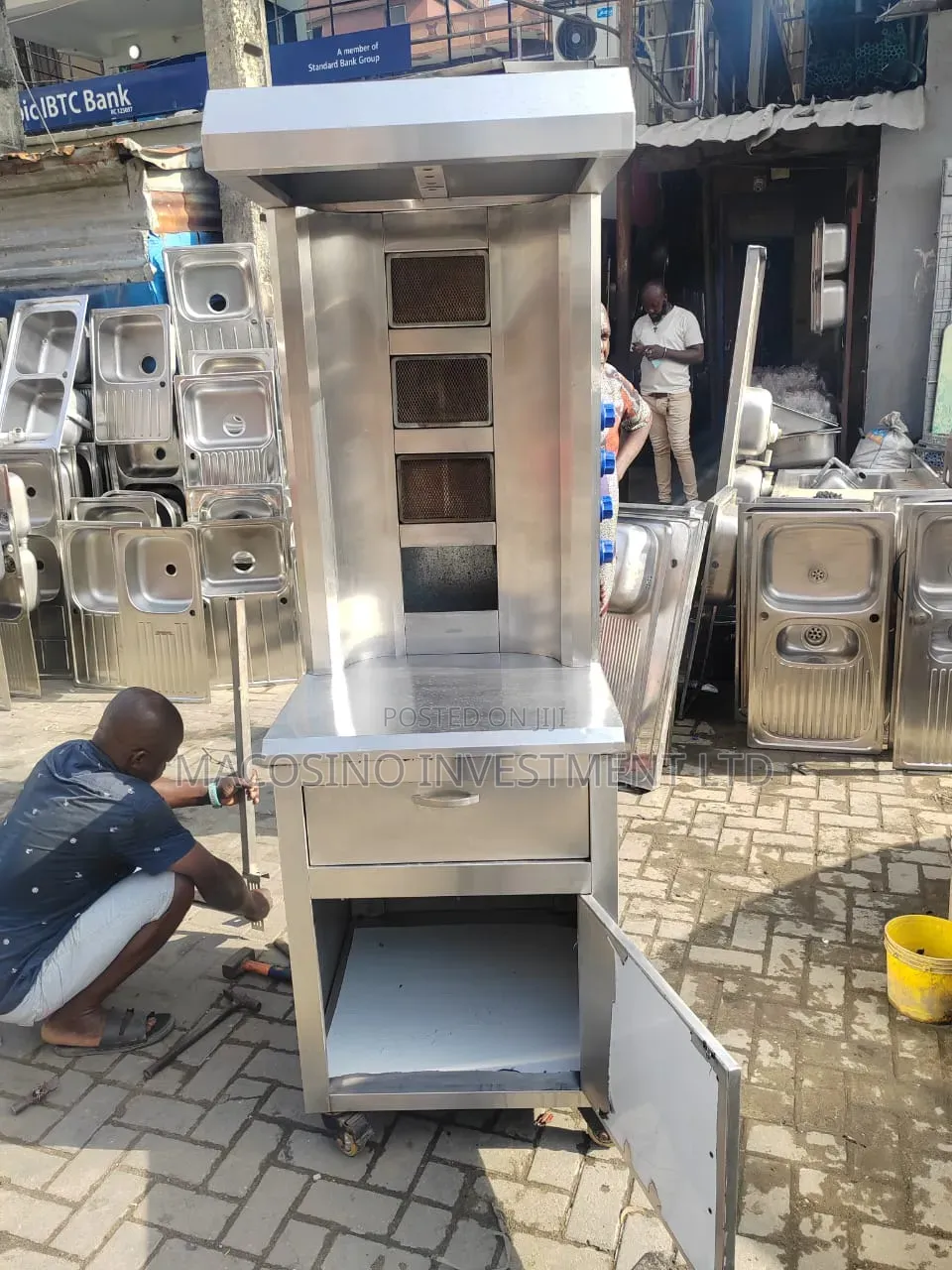 Foreign Used Commercial Stainless Steel Gas Shawarma Machine