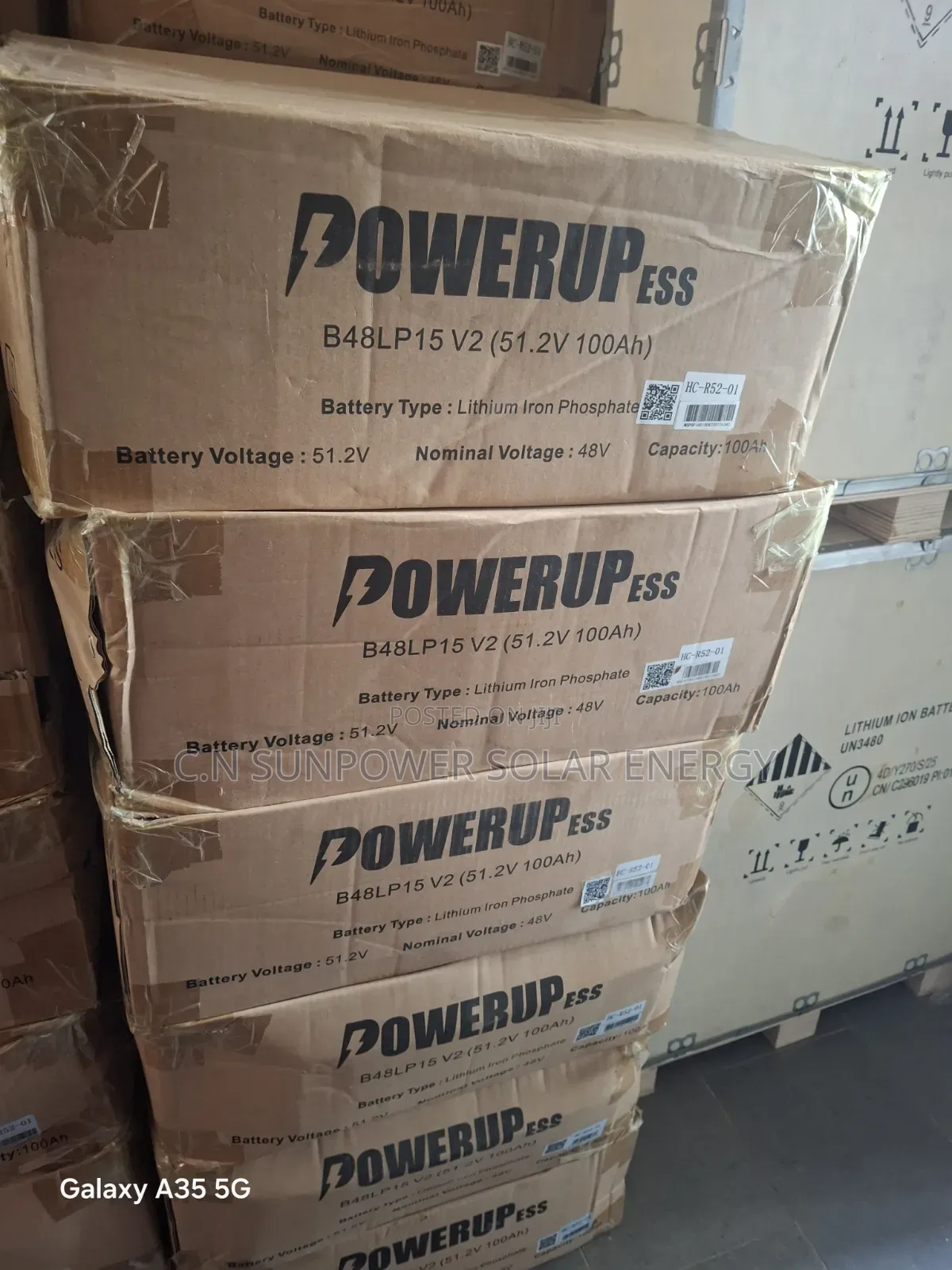 5kwh/51.2v Powerup Lithium-Iron Phosphate Energy Solar Battery
