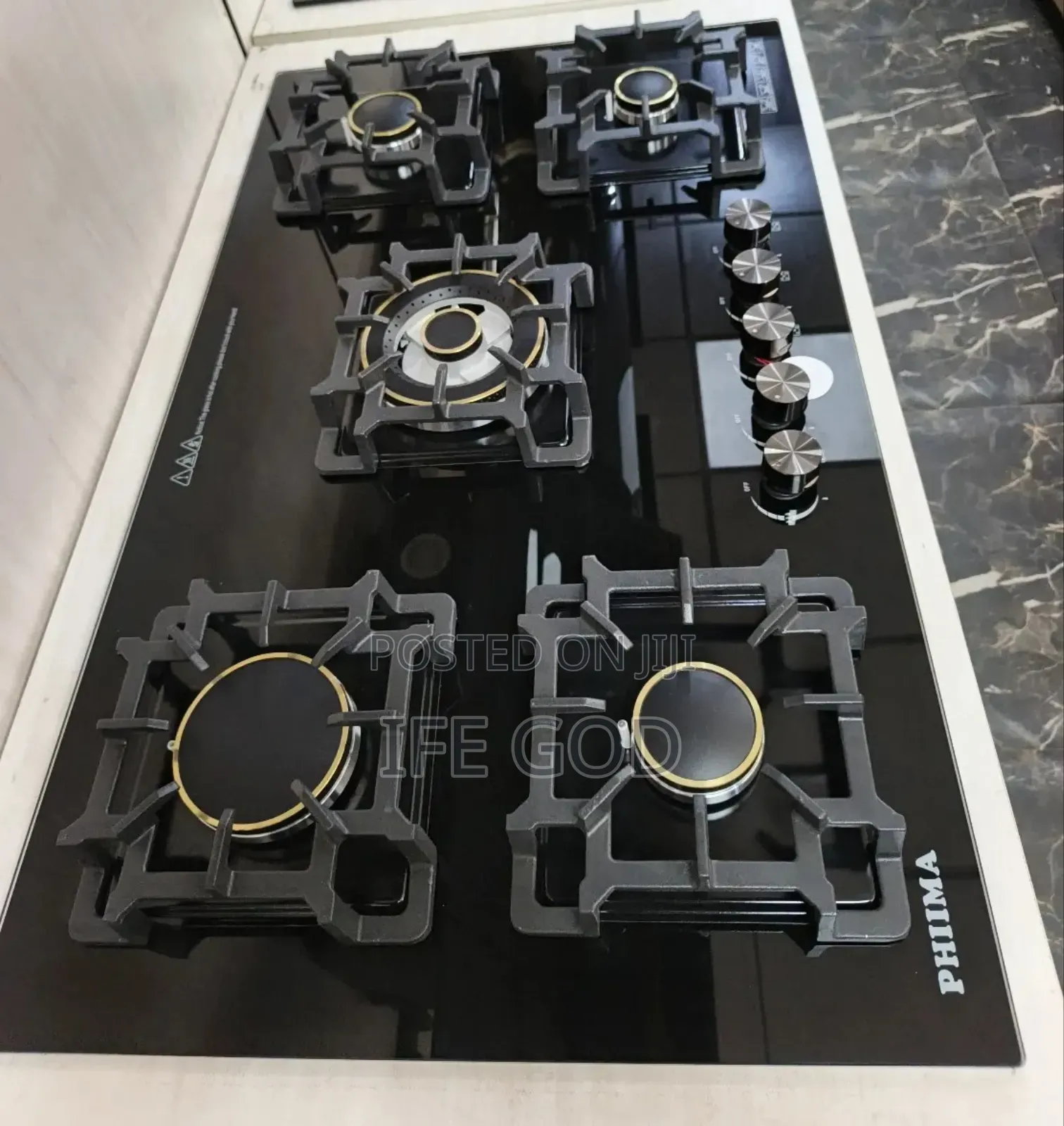 Original Phiima Built-in 90x60cm Premium Quality Luxury 5 Burners Gas