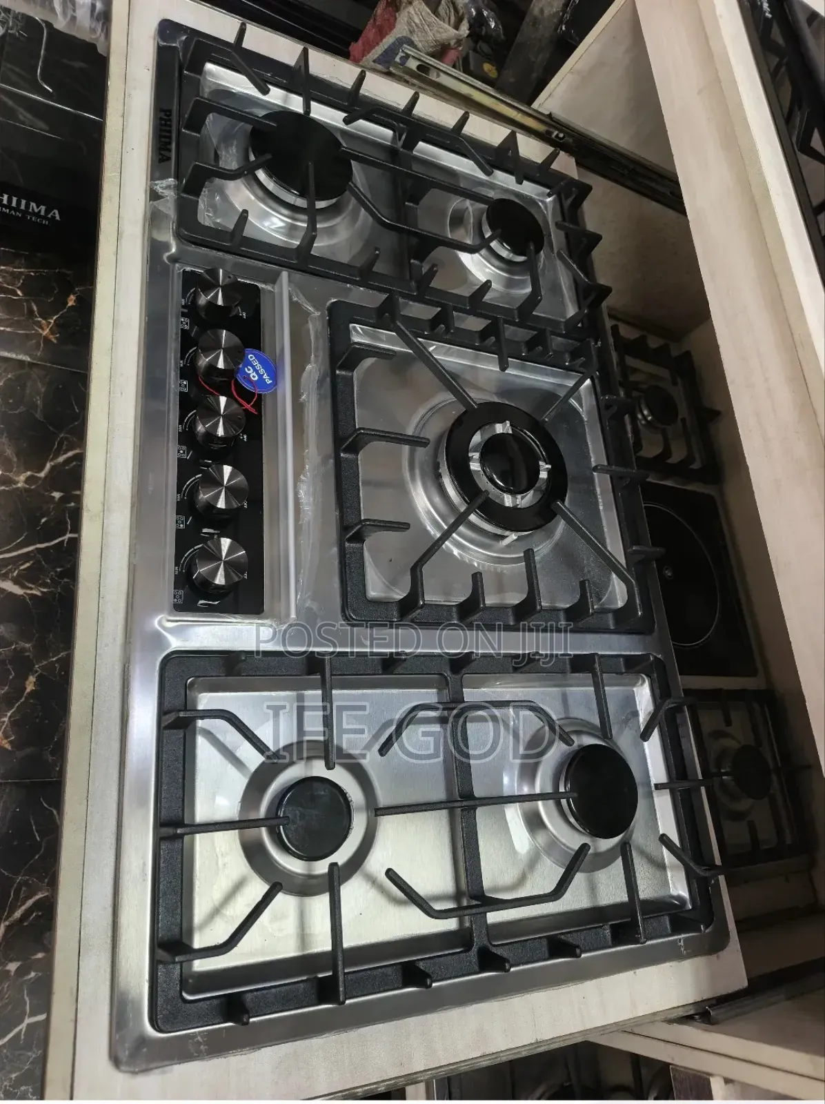 Original Phiima Built-in 90cm Blueflame Light 5 Burners Gas Cooker Hob