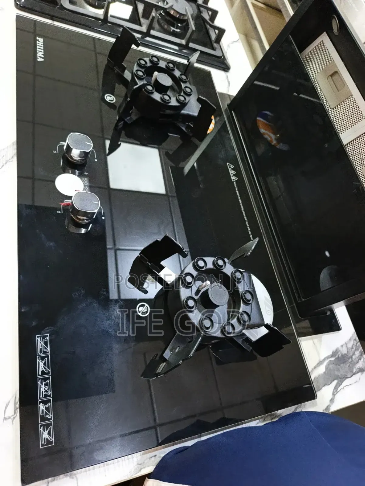 Original Phiima Built-in Premium Luxury Flips Up 2 Burners Gas Cooker