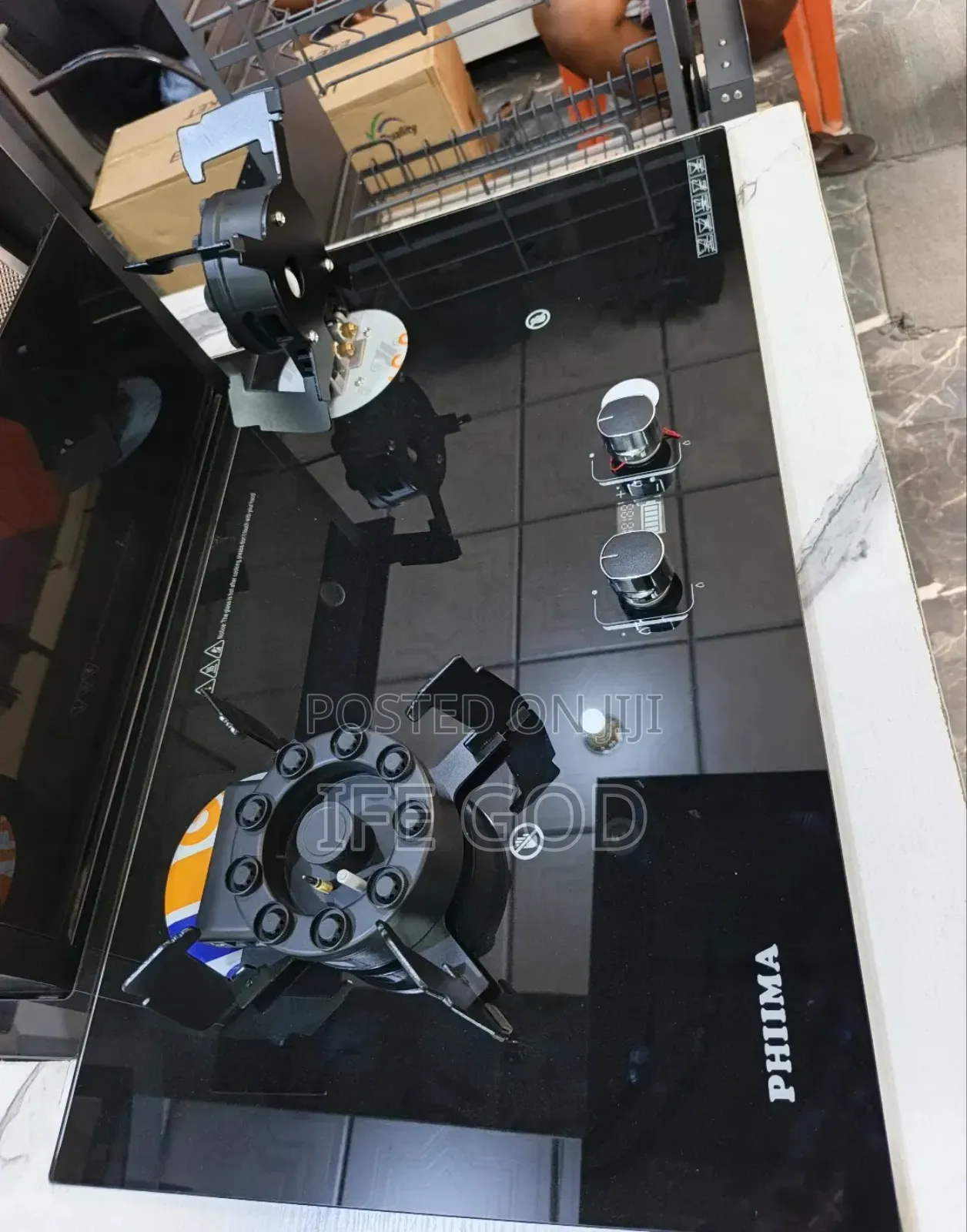 Original Phiima Built-in Premium Luxury Flips Up 2 Burners Gas Cooker