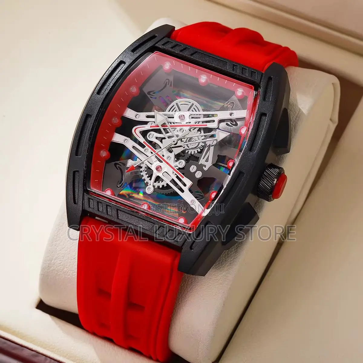 Curren Quality Luxury Men Rubber Strap Wristwatch