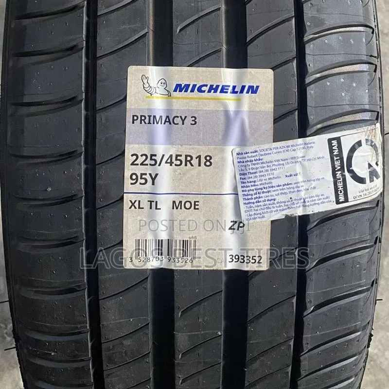 Brand New Michelin Primacy 3 – 225/45r18 (Run-Flat Xl)