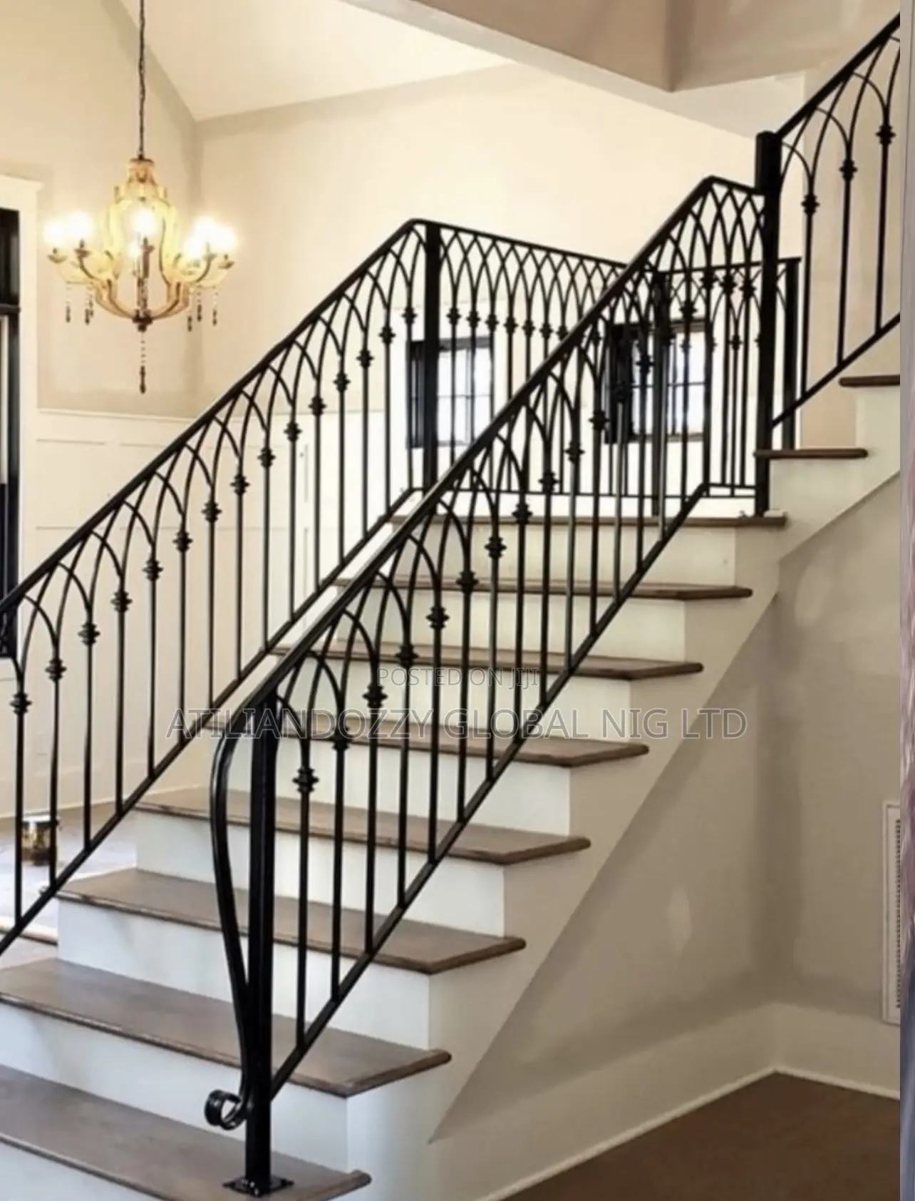 Wrought Iron Rail Staircase