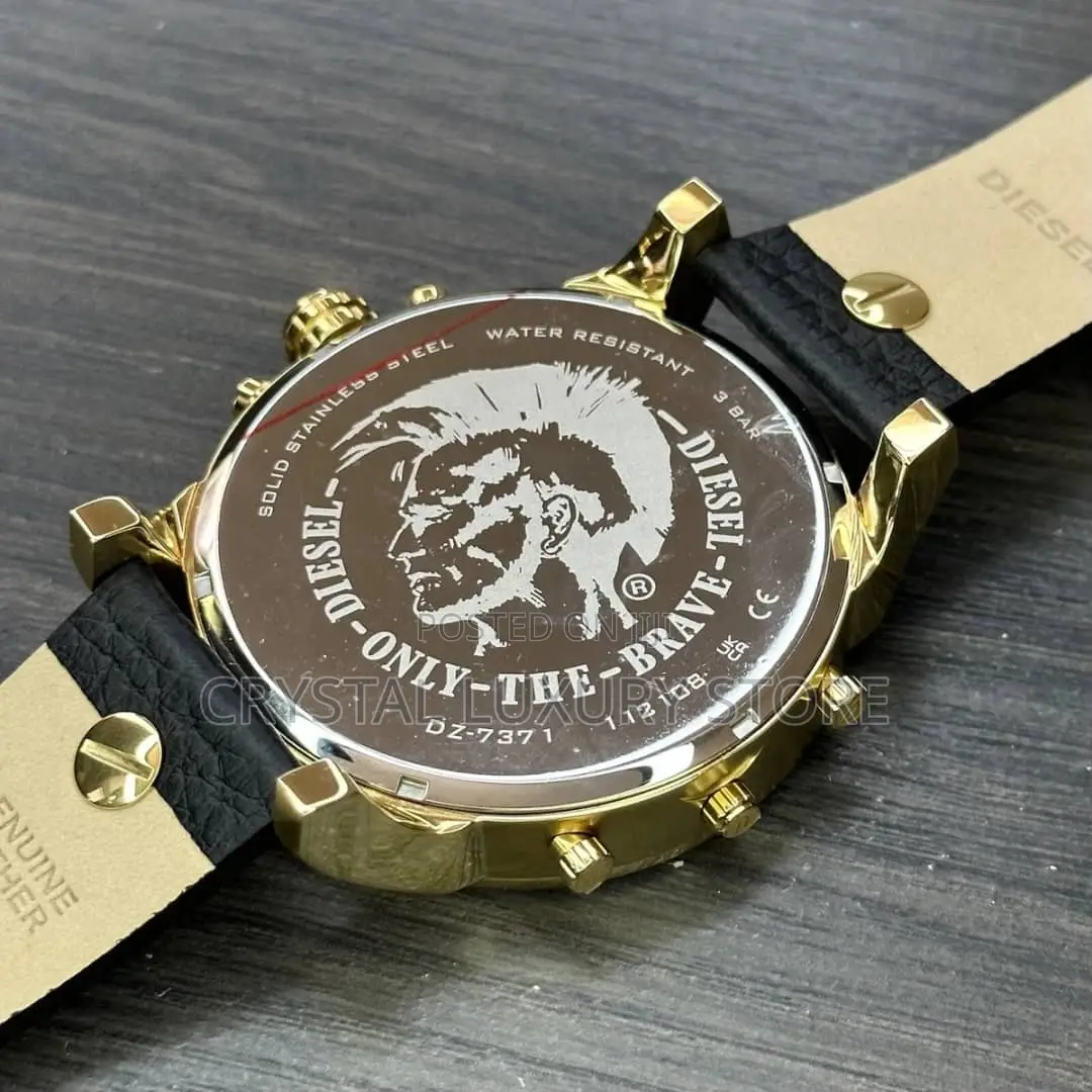 Diesel Quality Luxury Men Chronograph Genuine Leather Wristwatch