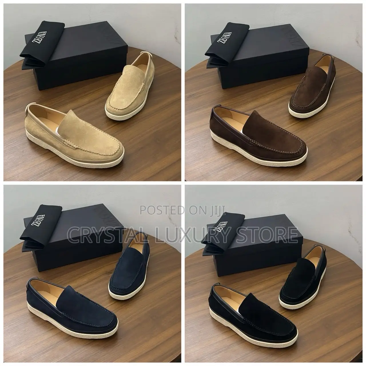 Zegna Quality Luxury Men Suede Loafers