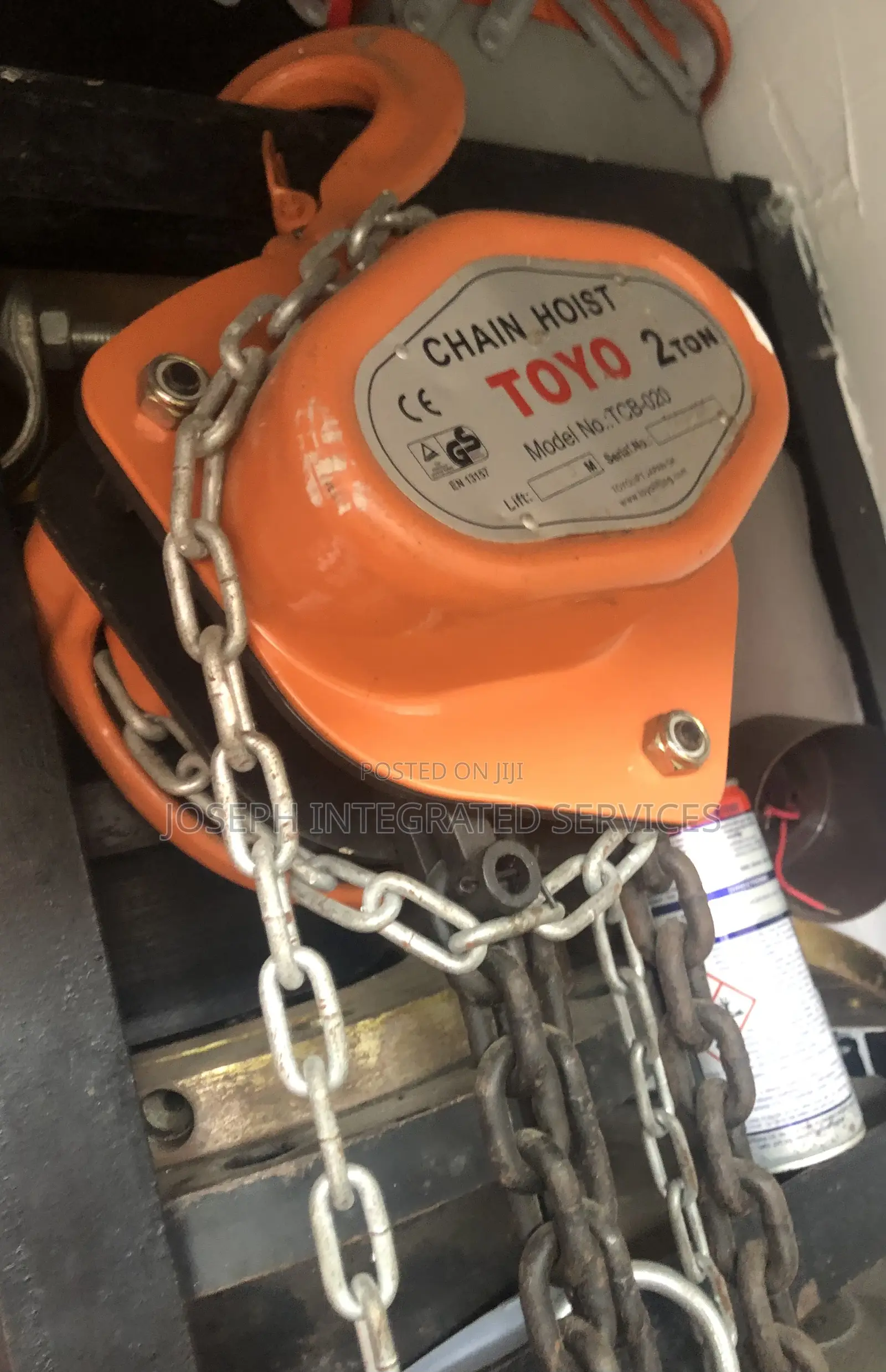 Toyo 2 Ton X 3mtrs Chain Hoist, Model Number TCB-020