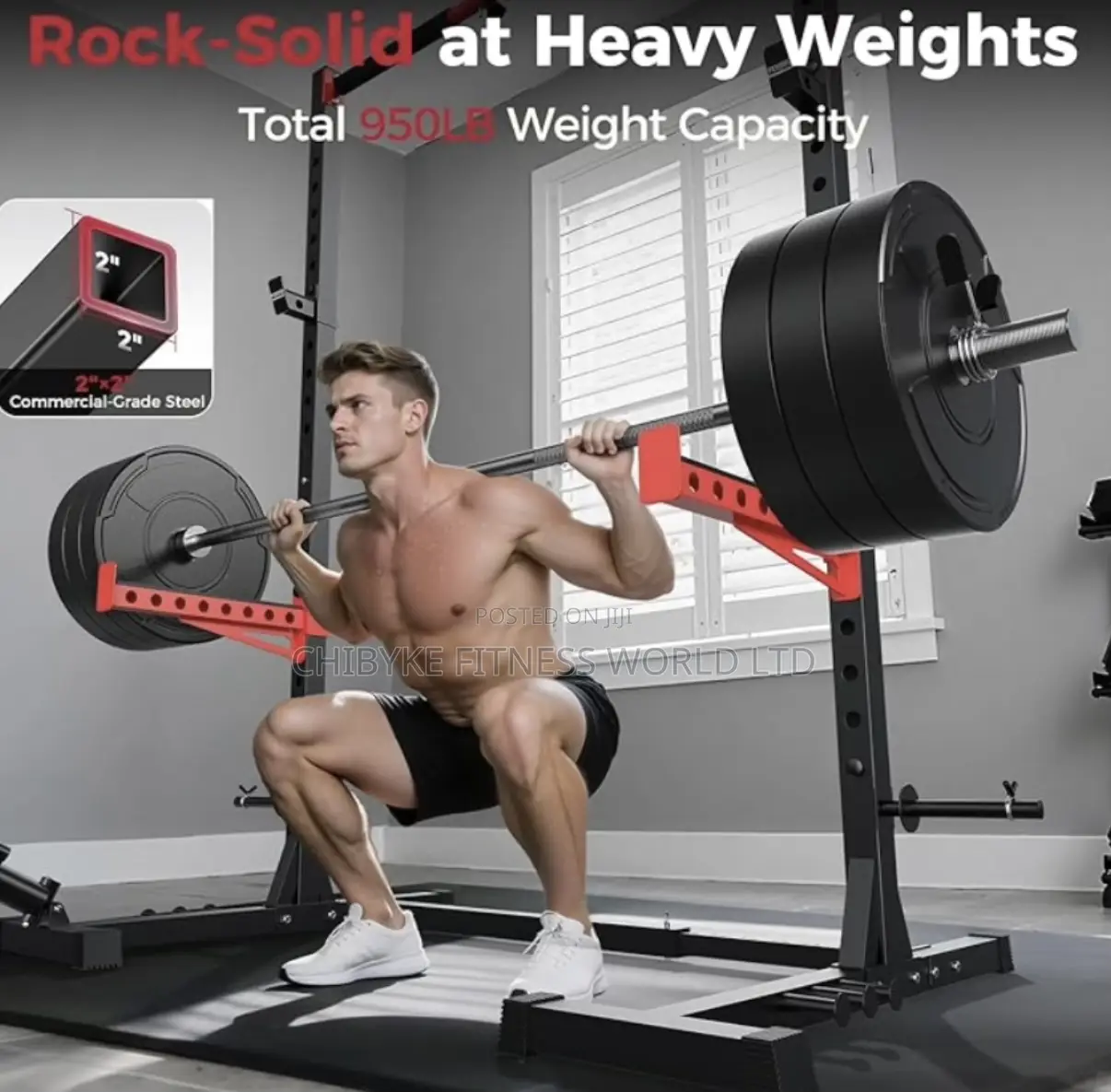 Commercial Squat Rack With Land Mine And Pull Up Bar.