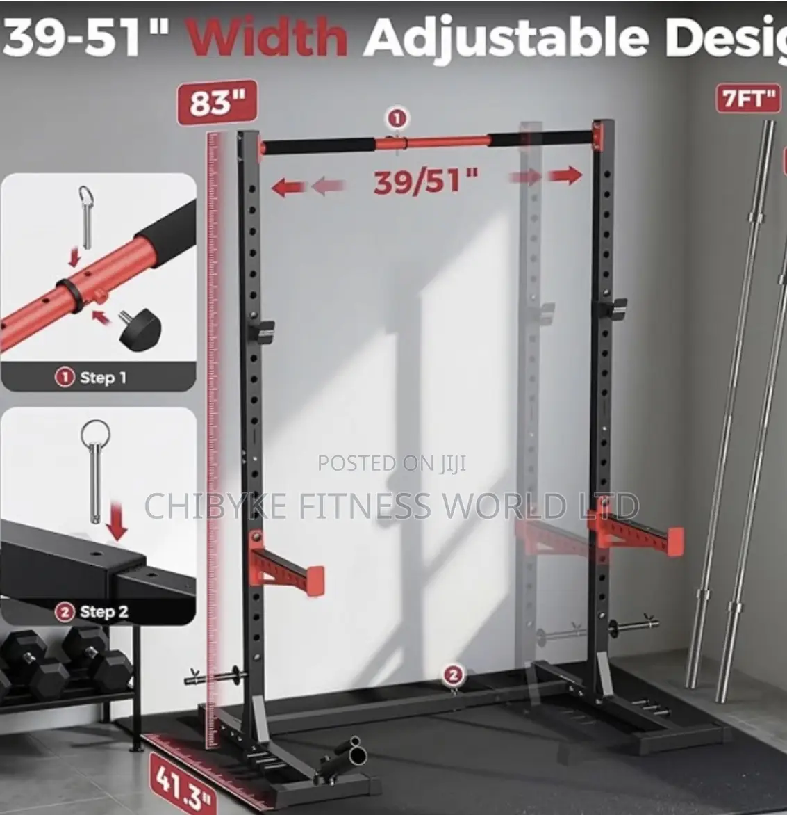 Commercial Squat Rack With Land Mine And Pull Up Bar.