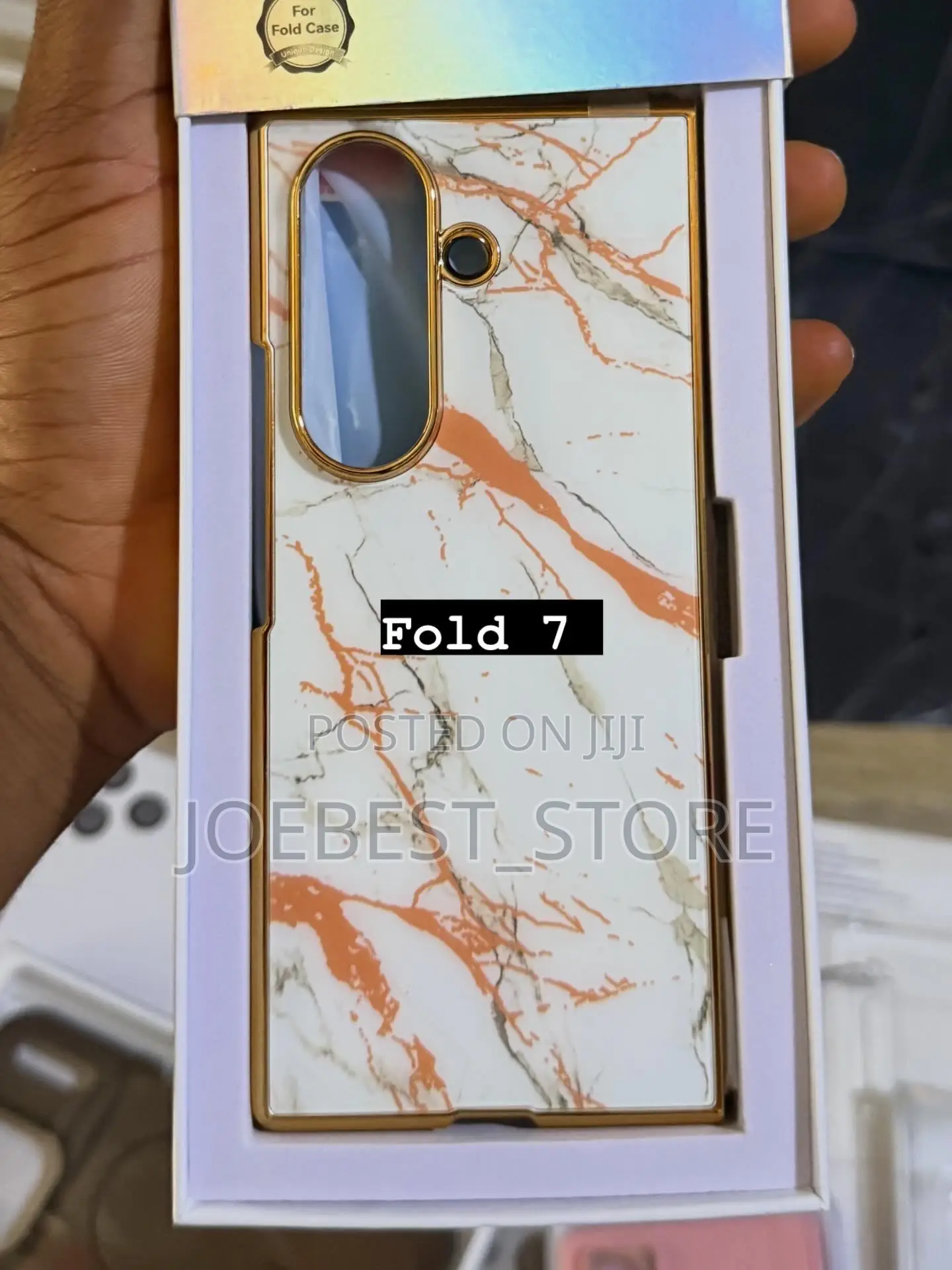 Samsung Galaxy Zfold 7 Marble Case With Front Glass