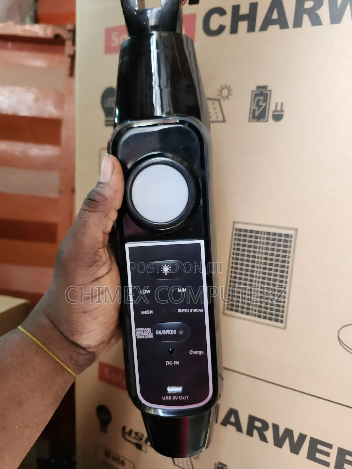 Charweek Rechargeable Solar Fan With Remote