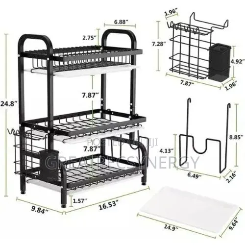 3 Layer Dish Rack Drainer