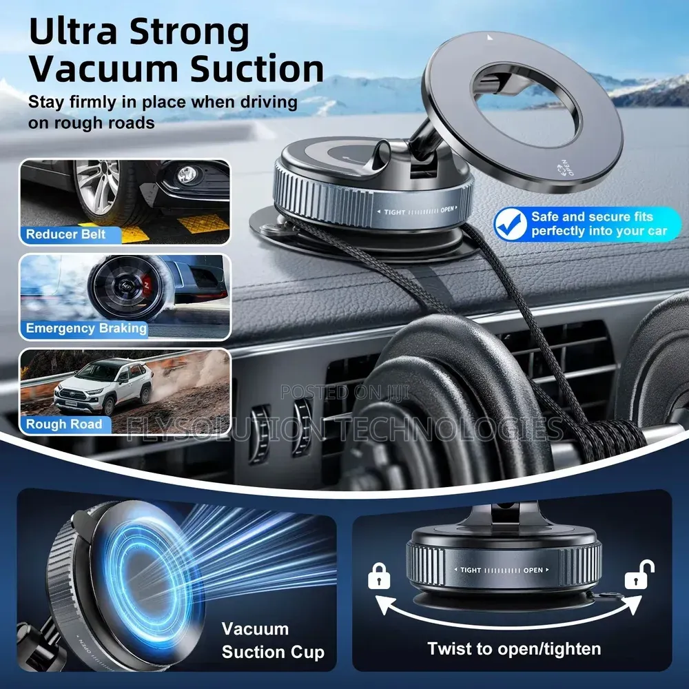 Vacuum Magnetic Suction Mount 360 Adjustable Free Phone Holder