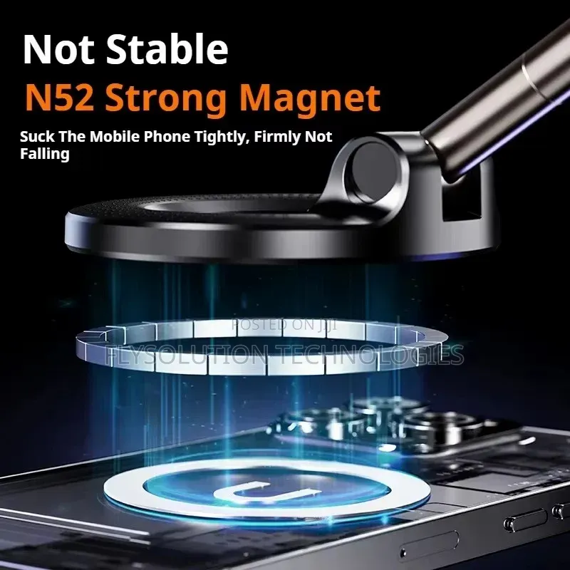 Vacuum Magnetic Suction Mount 360 Adjustable Free Phone Holder
