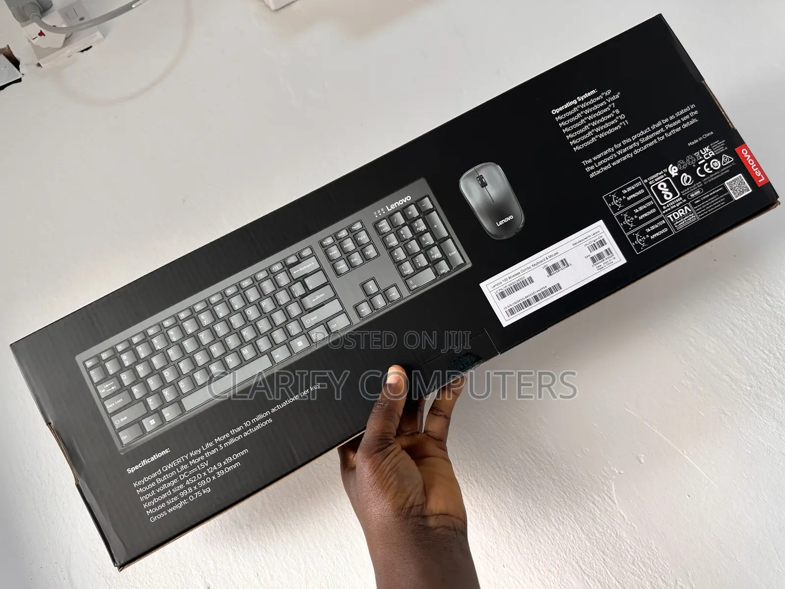 Lenovo 100 Wireless Combo Keyboard and Mouse