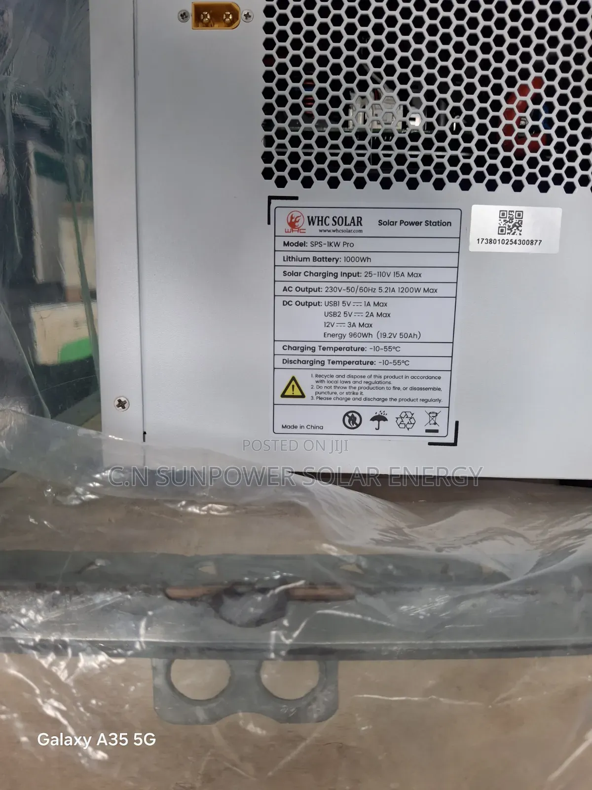 1kwh/1000w Pro WHC Solar Power Station