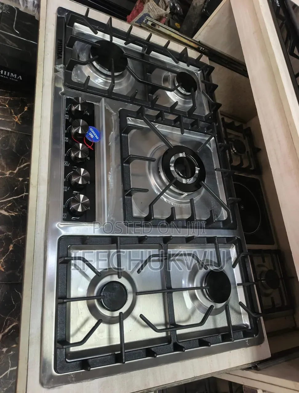 Original Phiima Inbuilt Cabinet 5 Burners Blueflame Light Gas Cooker