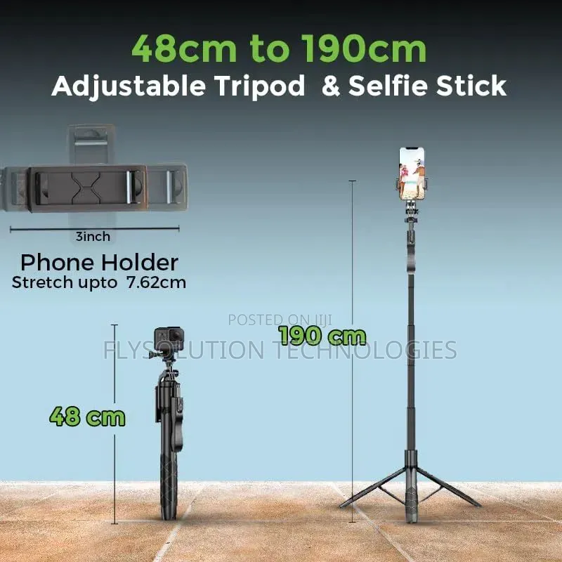 One Pop Up Sturdy Selfie Stick Tripod Stand -