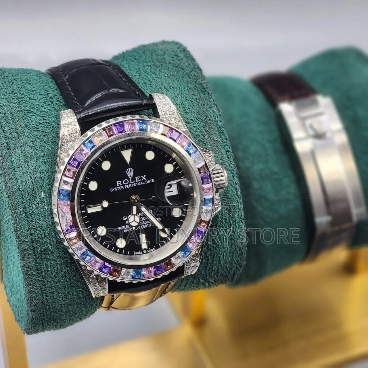 Rolex Quality Luxury Men Automatic Engine Ice Face Wristwatch