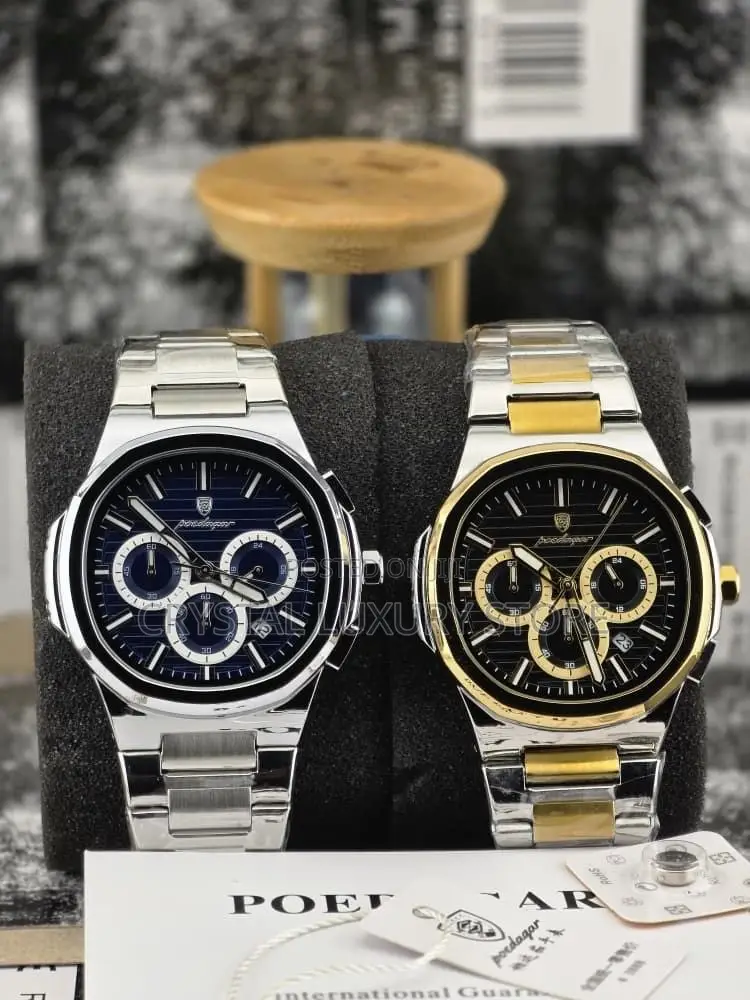Poedagar Quality Luxury Men Chain Strap Wristwatch