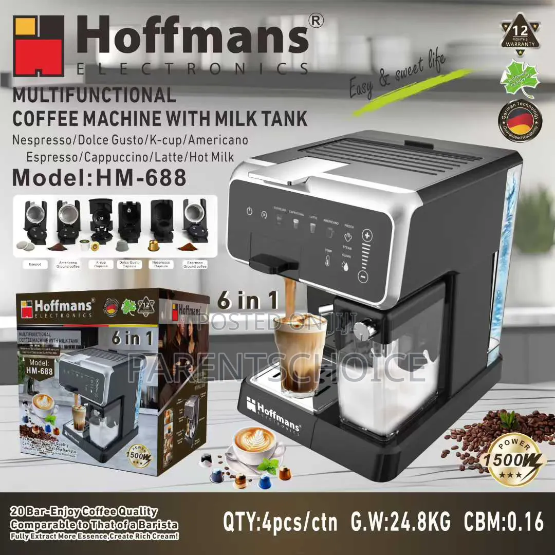 Hoffmans Hm-688 Automatic Coffee Maker 20 Bar