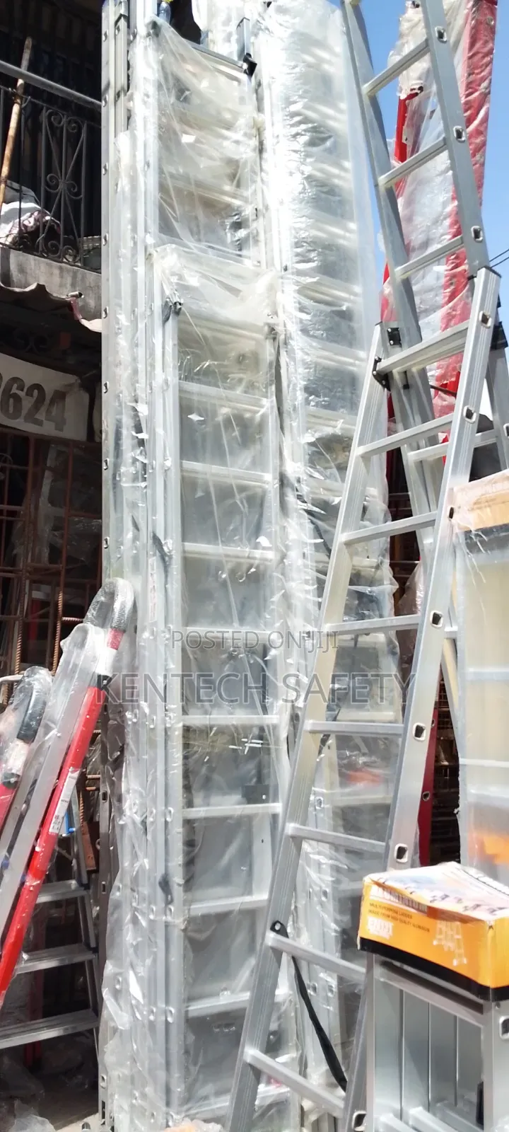 All Aluminum Extension Ladders Available 12ftby2,14x2