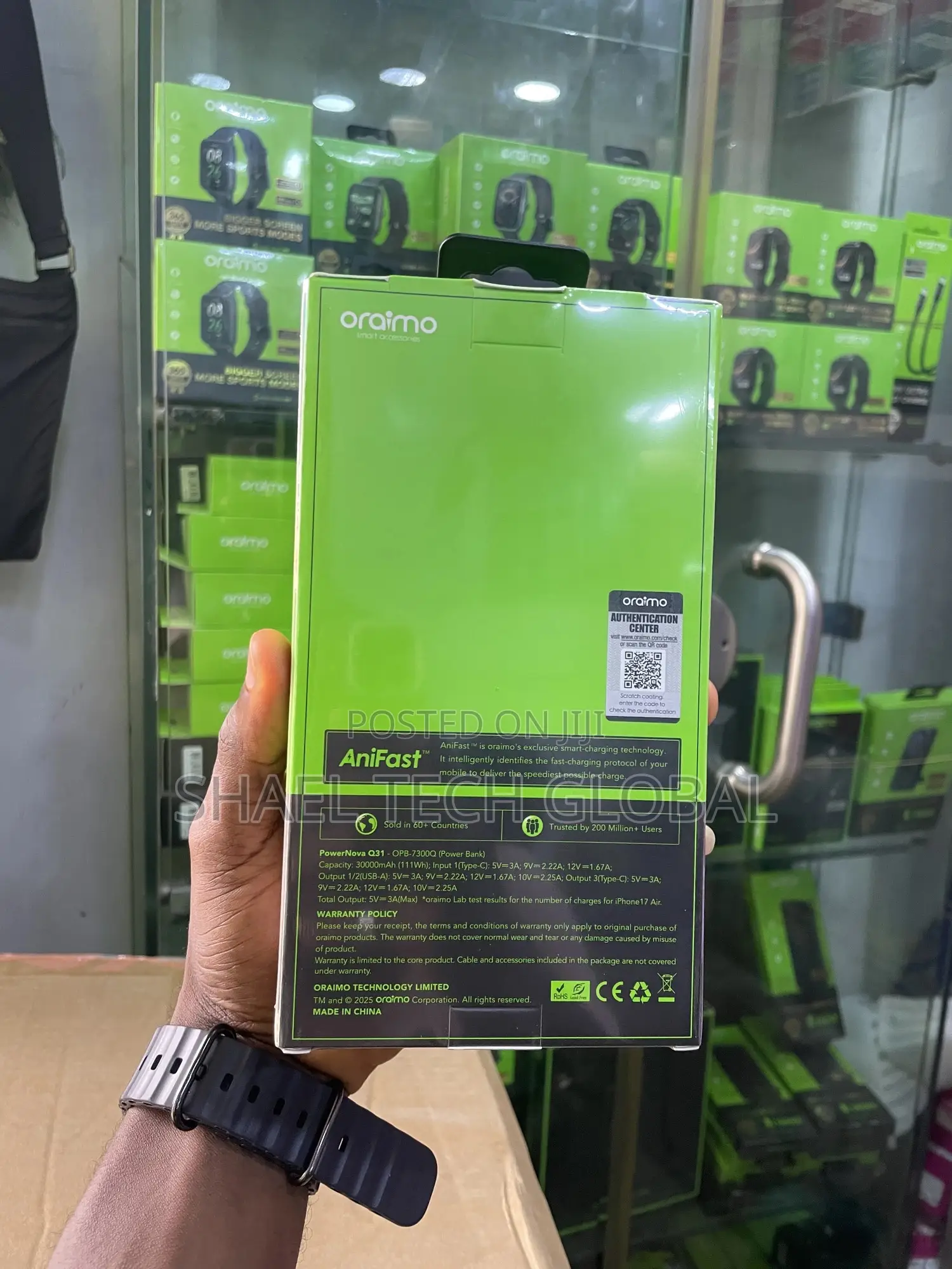 Oraimo 30,000mah Powerbank 7300q Display
