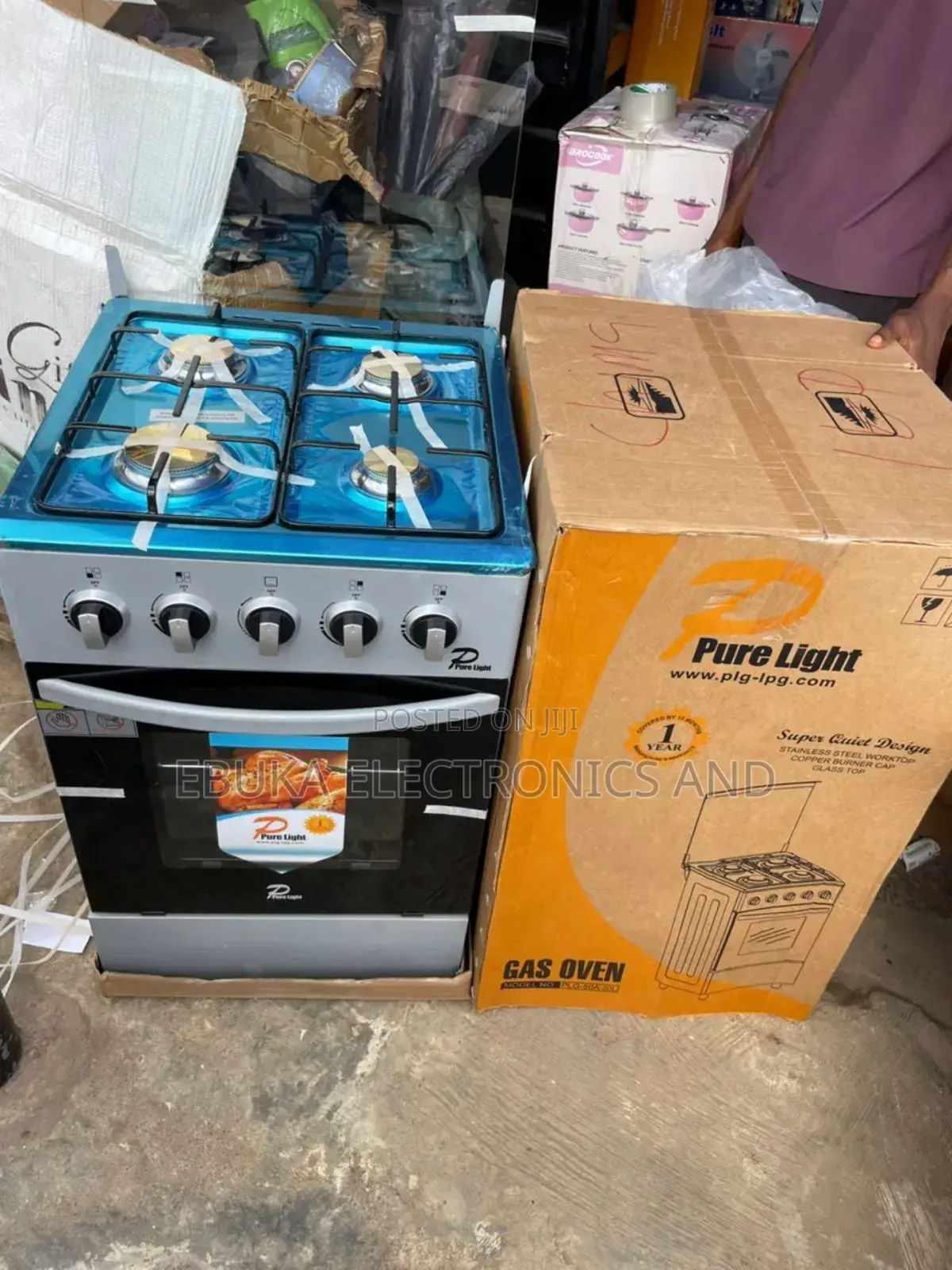 Purelight Standing Gas Cooker With Oven/Grill Made of Pure Brass Bur