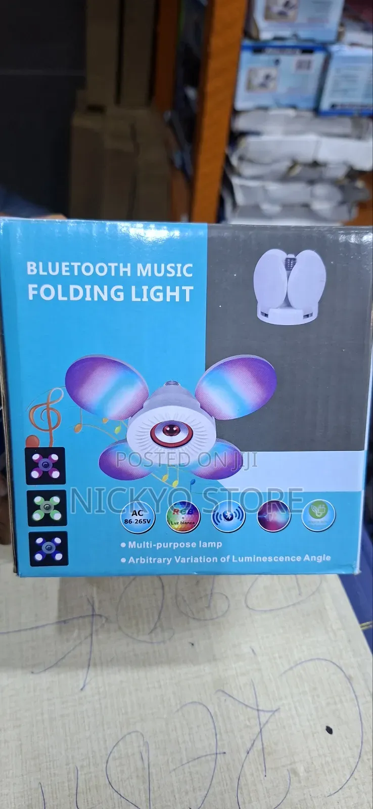 Bluetooth Music Folding Light (Rgb Led Ceiling Bulb Speaker)