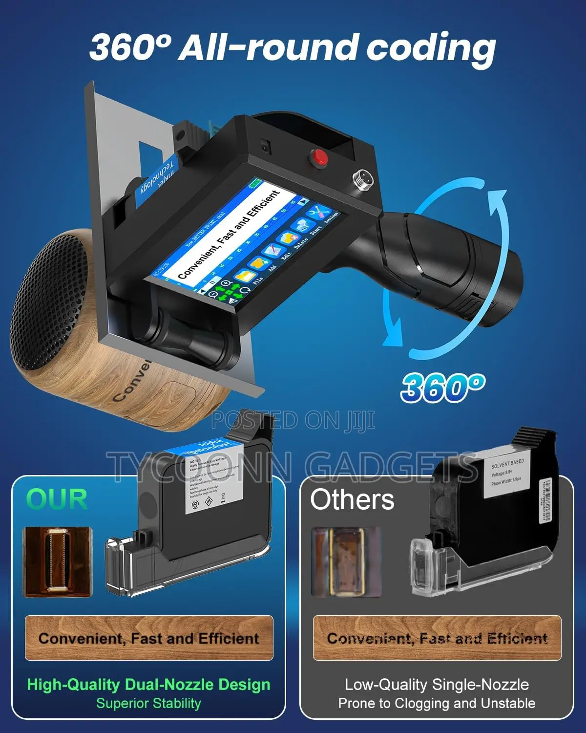 Handheld Inkjet Printer Fast-Drying Ink for Label/Image/Date/Bar Code