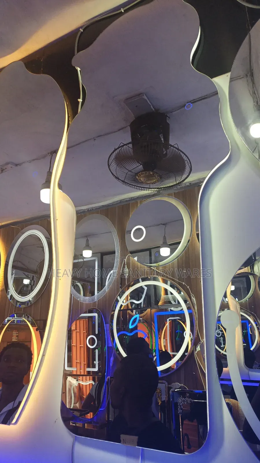 Non Flame Mirror With Light