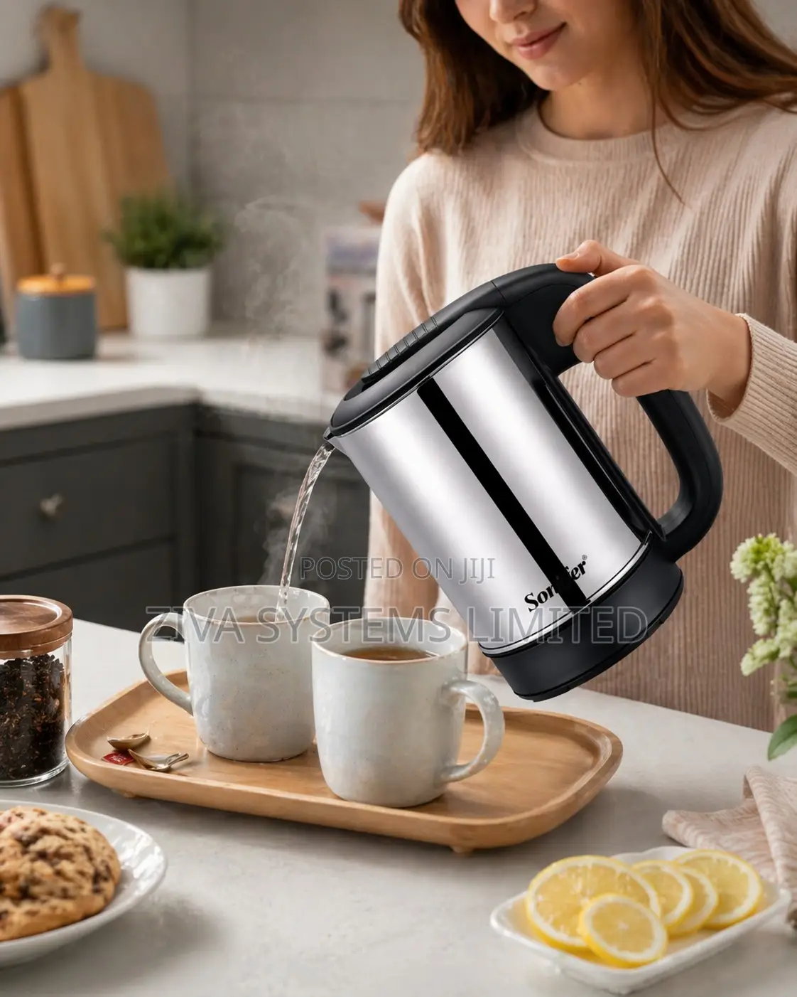 Sonifer Portable Stainless Steel Electric Kettle