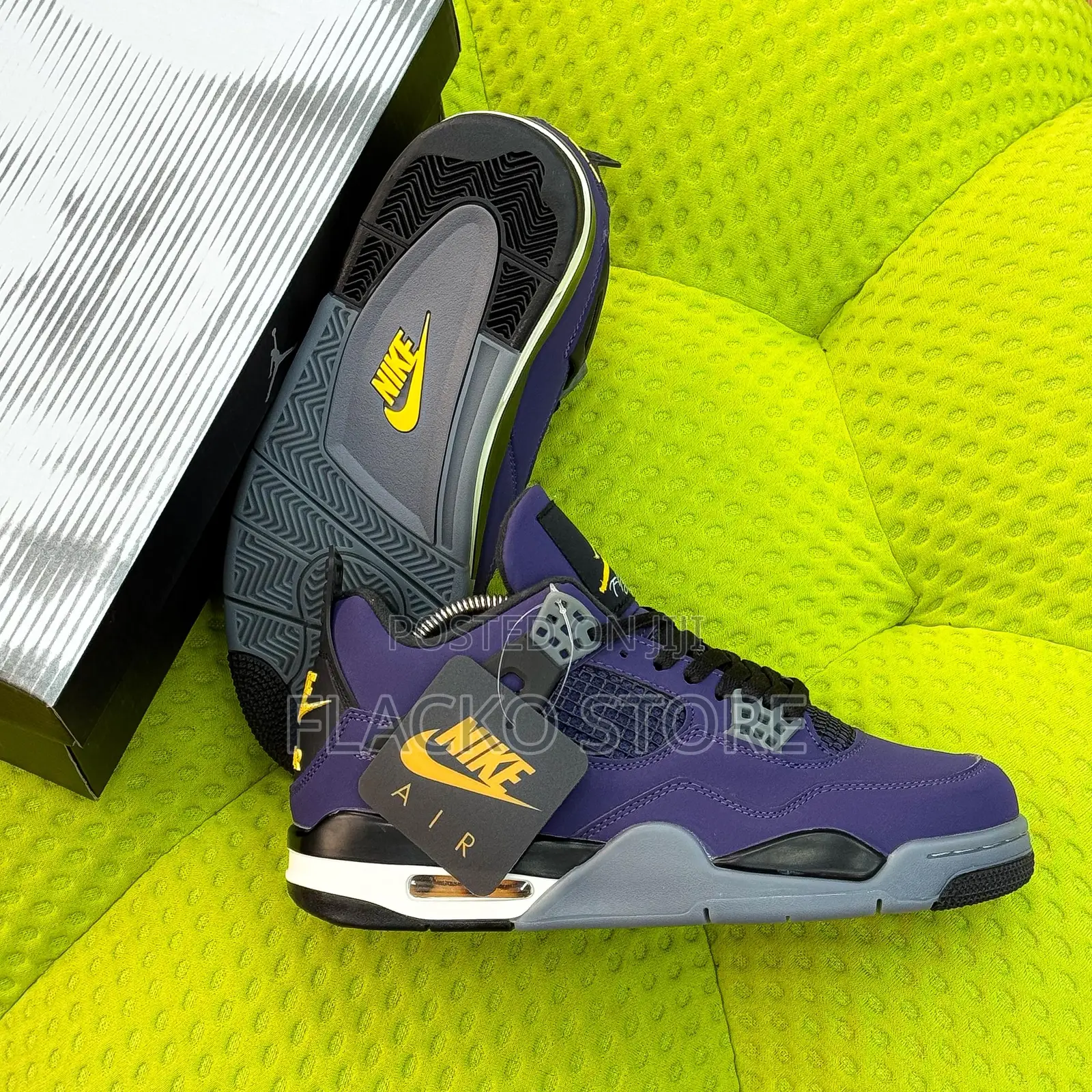 Original Los Angeles Lakers X Air Jordan 4 Retro Lakeshow Sneakers