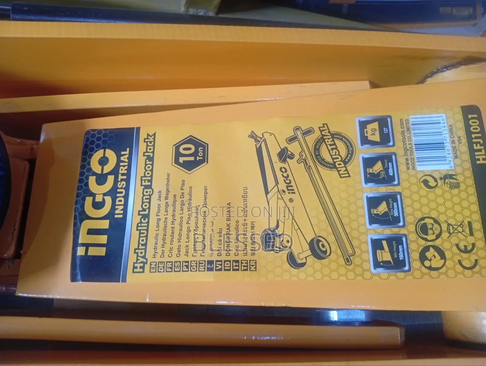 Ingco Industrial Hydraulic Long Floor Jack 10ton