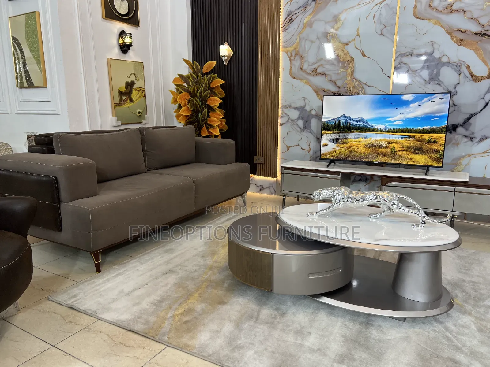 The Onyx Slate Contemporary Sofa