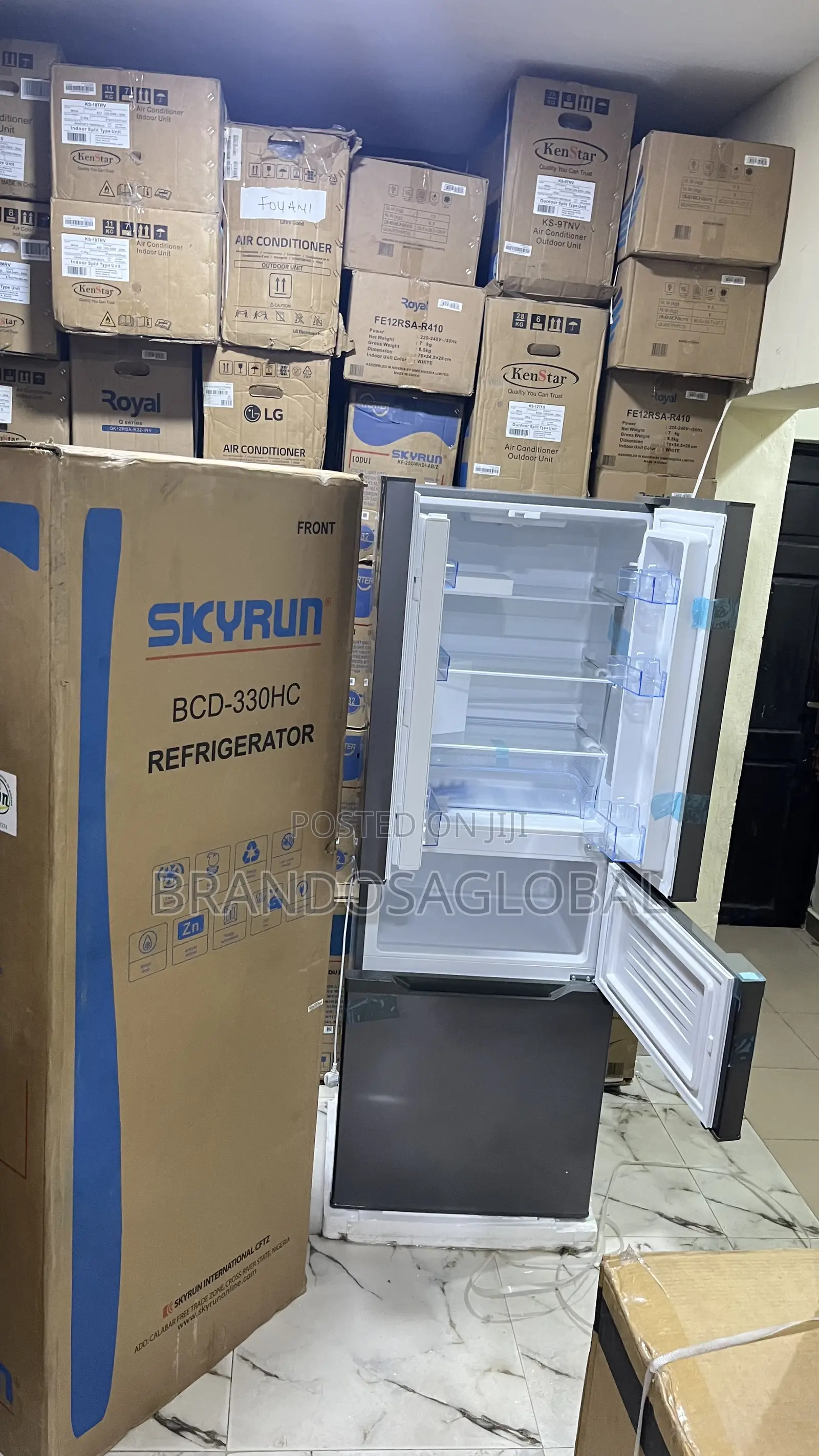 Skyrun Refrigerator 300l (Bcd-330hc)Modern Double Door Fridge Unit