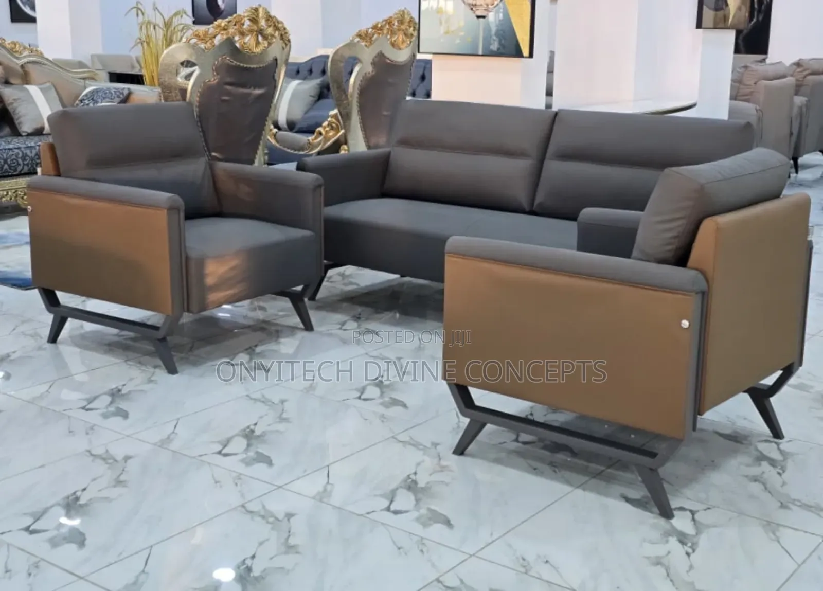 Imported Synthetic Leather Office Sofa 001
