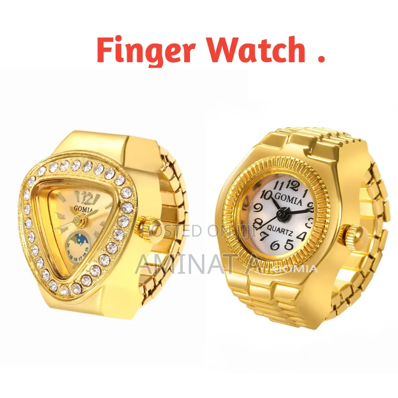 Classy Golden Finger Watch